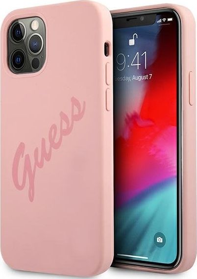 Guess Etui Guess GUHCP12LLSVSPI Apple iPhone 12 Pro Max różowy/pink hardcase Script Vintage