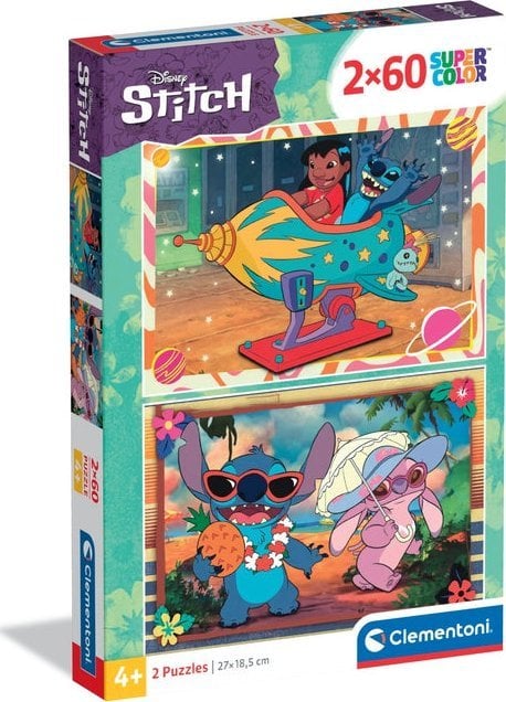 Clementoni Puzzle SuperColor Disney Stitch 2x60 elementów (24822)