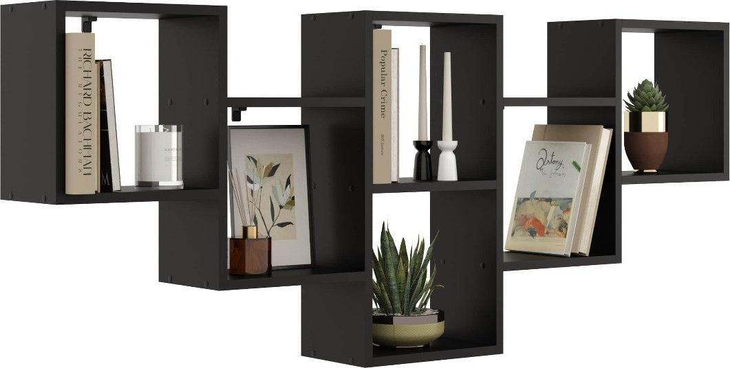 KROKUS Półka ALESIA 9 czarna