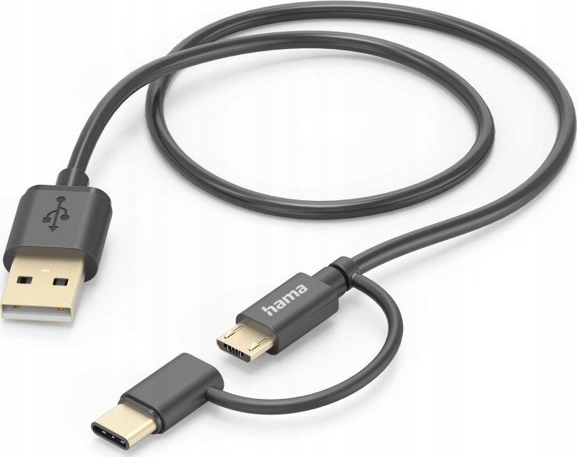 Kabel USB Hama USB-A - micro-B 1 m Czarny (002015330000)