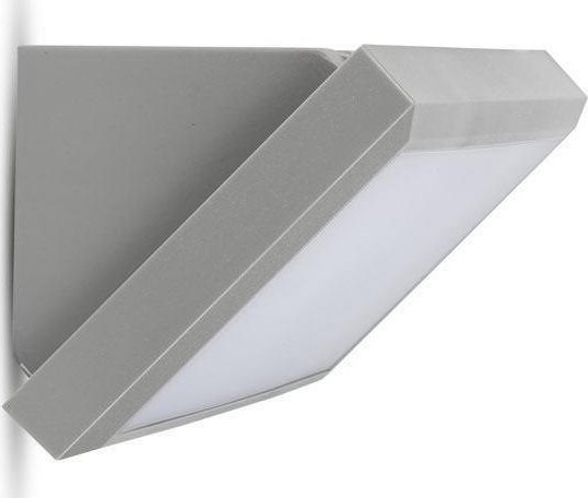 Kinkiet V-TAC Oprawa Ścienna V-TAC 12W LED Ukośna Szara IP65 VT-8054-N 3000K 1250lm