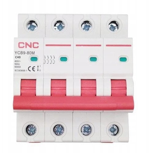 CNC Automatyczny wyłącznik, 4P, 40A, klasa C, 6kA