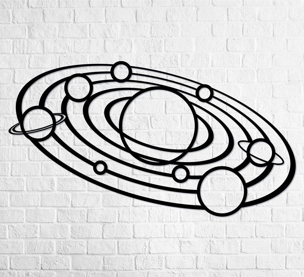 EcoWoodArt EWA Drewniane Puzzle 3D Dekoracja System Solarny