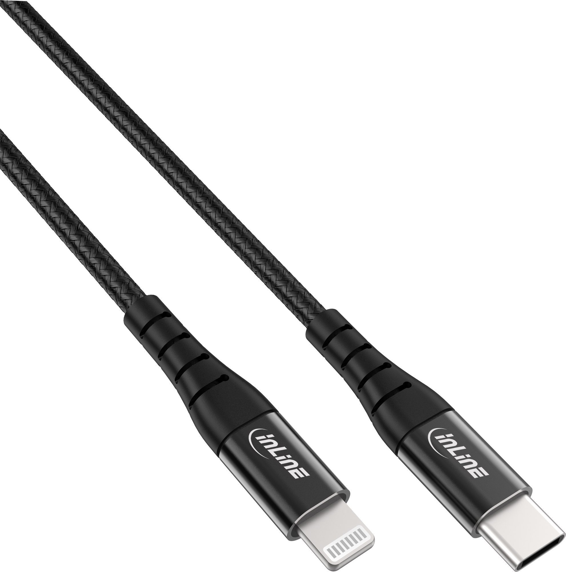 InLine InLine® USB-C Lightning cable, for iPad, iPhone, iPod, black/aluminium, 2m MFi-Certified