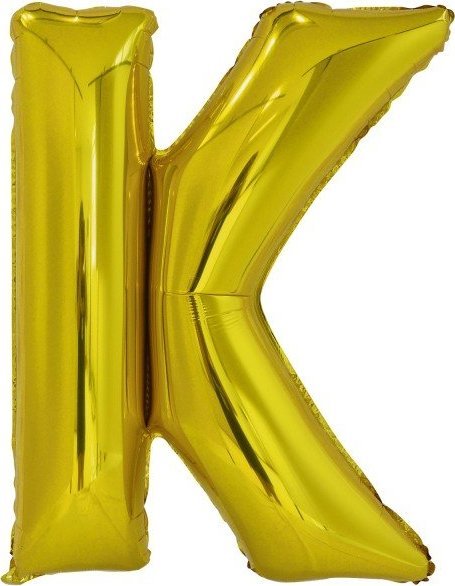 AMSCAN Balon foliowy litera K duża złota metalik 33''