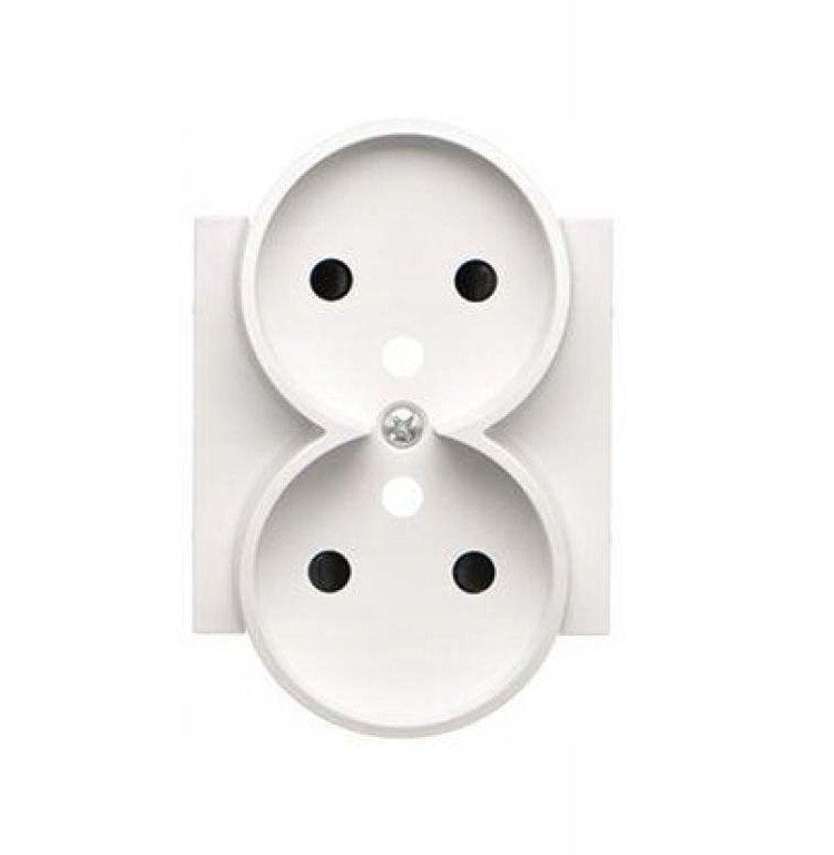 Pokrywa gniazda wtyczkowego Kontakt-Simon 55 TGZ2MZP/111 podwójnego do: SGZ2CM biały mat