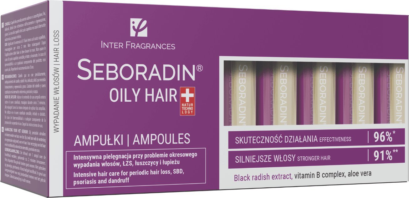 Seboradin Ampułki Seboradin OILY HAIR Przetłuszczająca się Skóra Głowy 14 x 5,5 ml