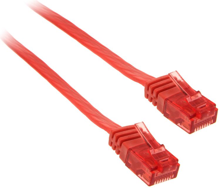 InLine 1m kabel sieciowy U/UTP - 1000 Mbit Cat.6 RJ45 czerwony (71601R)