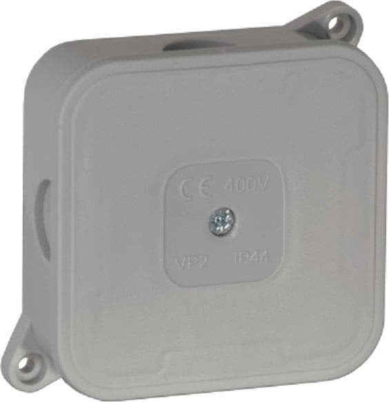 ViPlast Puszka natynkowa pusta 4 wloty VIPLAST VP-2 SZARA IP44 85x85x35mm 027-03