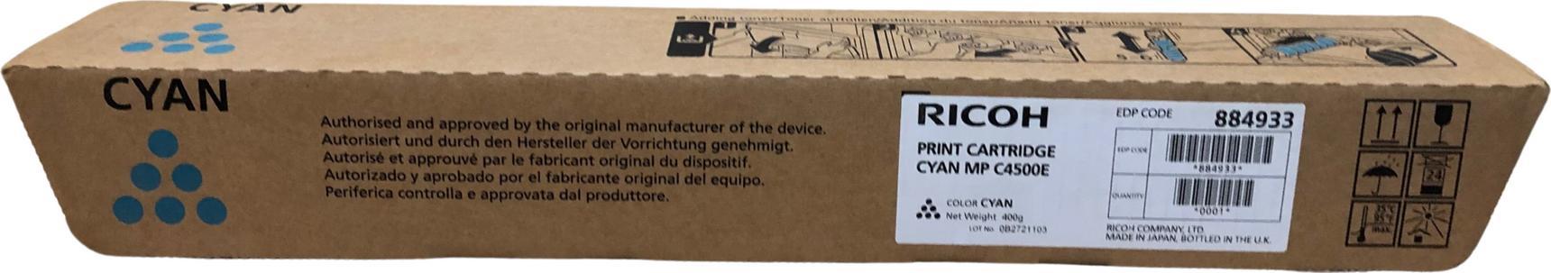 Toner Ricoh 884933/888611/842037 Cyan Oryginał (884933=888611=842037)