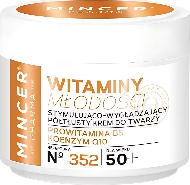 Mincer Pharma Witaminy Młodości Krem stymulująco-wygładzający półtłusty 50+ nr 352 50ml