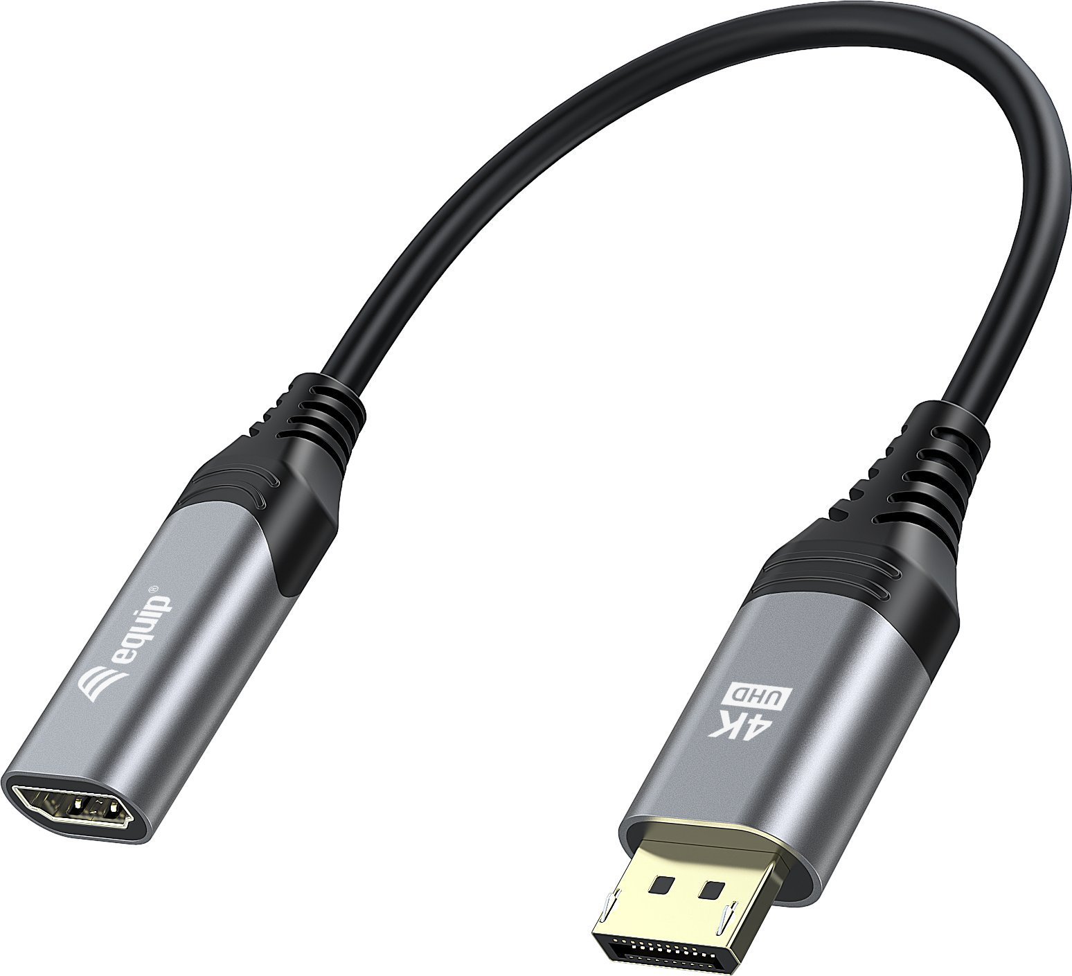 Adapter AV Equip Equip Displayport->HDMI Adapter 1.2 St/Bu 4K/60Hz grau