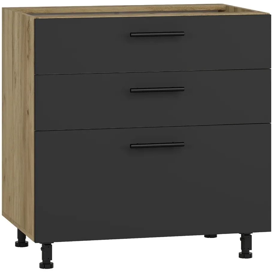 Szafka kuchenna stojąca 80 VENTO D3S-80/82 antracyt HALMAR