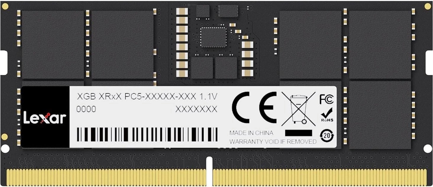 Pamięć do laptopa Lexar SODIMM, DDR5, 32 GB, 5600 MHz, CL46 (LD5S32G56C46ST-BGS)