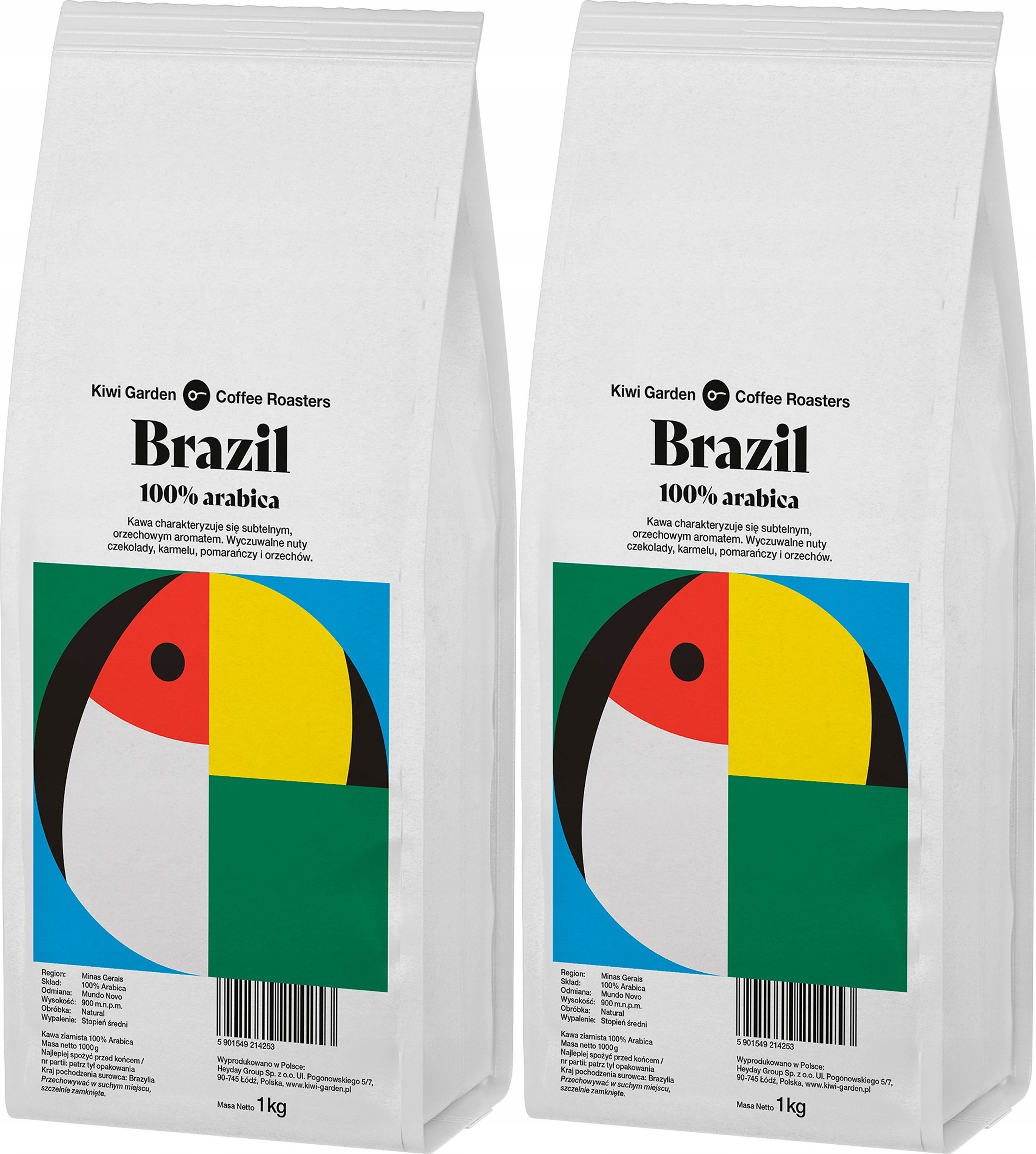 Kawa ziarnista Kiwi Garden Brazil 1 kg