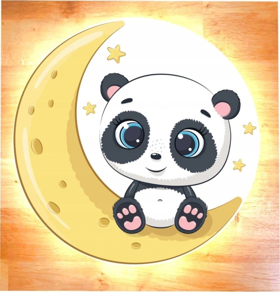 naSciane Lampka nocna księżyc panda chmurka dla dziecka LED