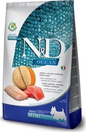 Farmina FARMINA N&D OCEAN DOG SALMON, COD & CANTALOUPE MELON ADULT MINI 2,5kg
