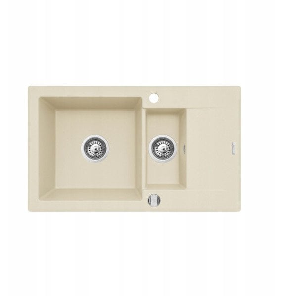 Zlew KORFU 78x46 1 1/2B 1D wanilia