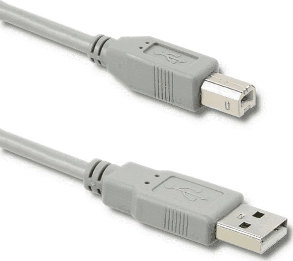 Kabel USB Qoltec USB-A - USB-B Szary (50393)