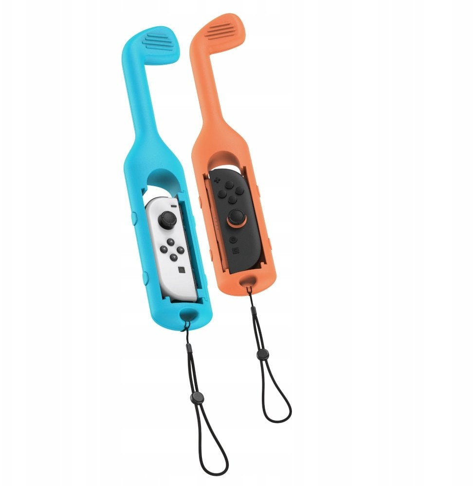 YAXO Uchwyt do Joy-Con GOLF SET do NS/NS2 Inferno Orange&Hydro Blue
