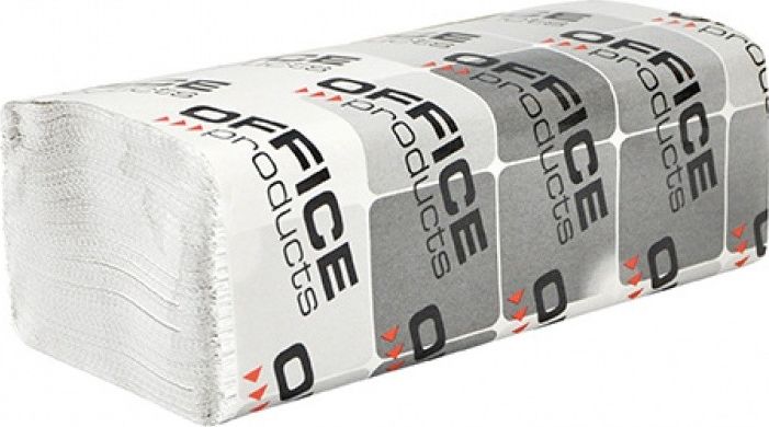 Office Products Ręczniki składane ZZ makulaturowe ekonomiczne OFFICE PRODUCTS, 1-warstwowe, 4000 listków, 20szt., białe