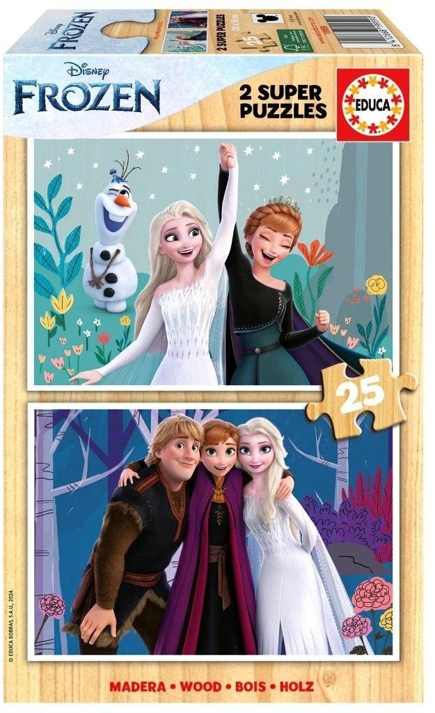 Puzzle drewniane 2x25 Kraina Lodu