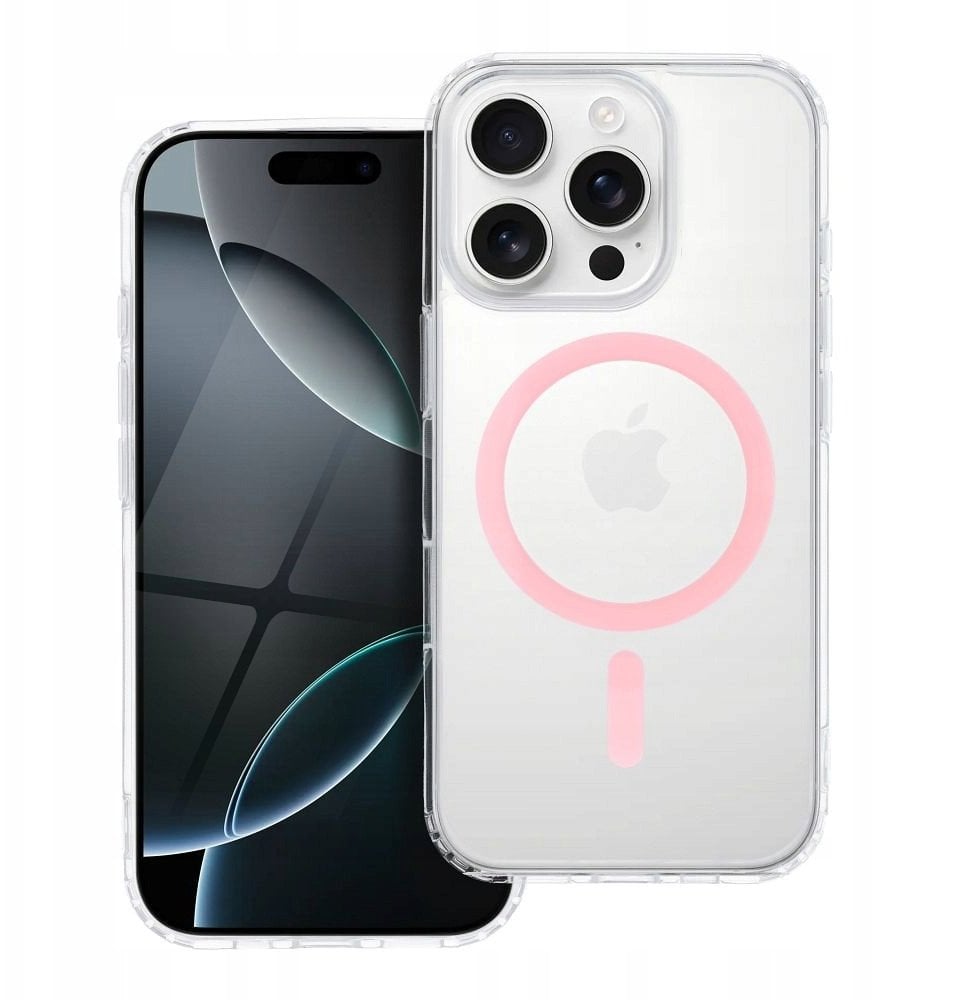 Drop Glue Colorful Ring Mag Cover kompatybilny z MagSafe pasuje do IPHONE 13 MINI różowy