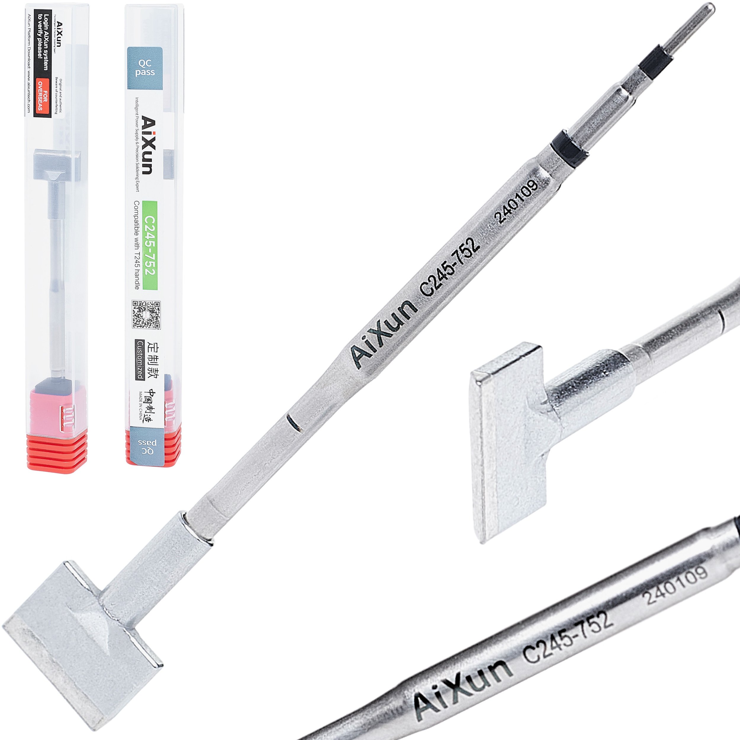 Precyzyjny Grot z Grzałką Aixun 245 C245 T245 15mm Końcówka Szeroka do Lutownicy