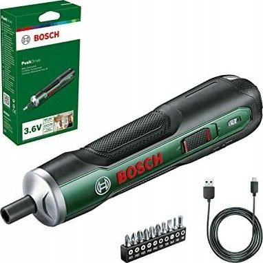 Bosch Bosch PushDrive, Power screwdriver, Straight handle, Green, 360 RPM, 2.5 N·m, 5 N·m