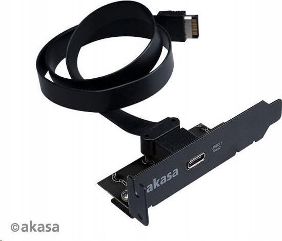 Kontroler Akasa Akasa Low Profile PCI Bracket Adapter, USB 3.1 Typ C - schwarz