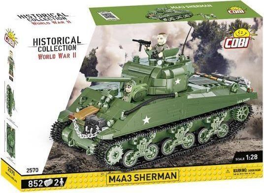 Cobi COBI 2570 Historical Collection WWII Amerykański czołg średni M4A3 Sherman 852 klocki