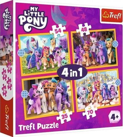 Trefl Puzzle 4w1 Poznaj kucyki Pony - łącznie 207 elementów (34624)