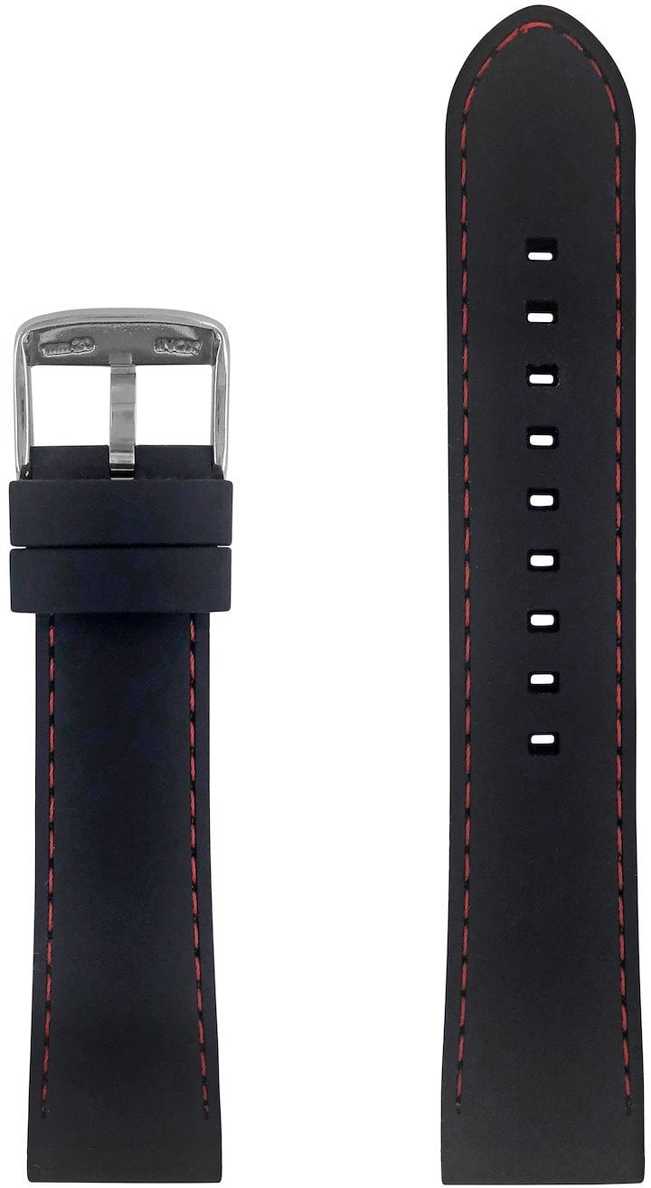 Pasek silikonowy Zeppelin czarny 22 mm