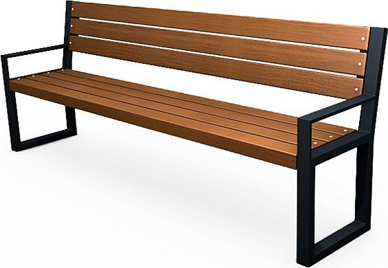 Elior Stalowa ławka parkowa z oparciem Valkiria 4V