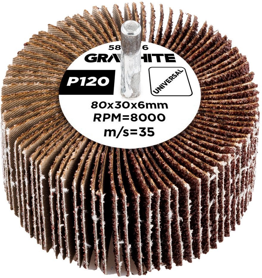 Ściernica listkowa trzpieniowa 80 x 30 x 6 mm, P120