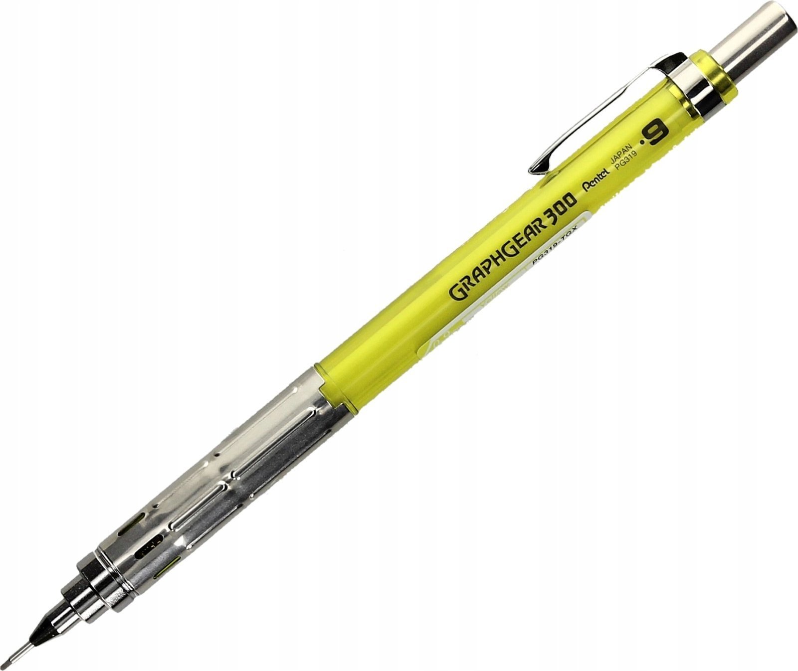 Pentel Ołówek automatyczny Pentel GraphGear 300 0.9mm żółty, ŻÓŁTY