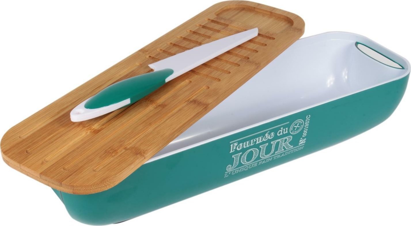 Intesi INTESI KOMPLET 3W1 DESKA, POJEMNIK Z NAPISEM I NÓŻ TURKUSOWY