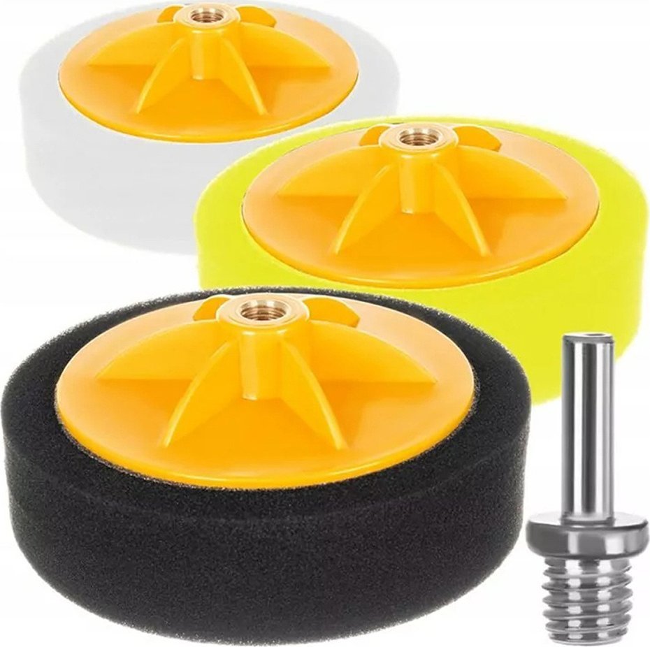 Verk Zestaw 3 gąbek polerskich pady na wiertarkę 150mm Zestaw 3 gąbek polerskich pady na wiertarkę 150mm