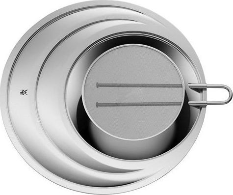 WMF Osłona przeciwbryzgowa WMF Profi Plus, O 20-28 cm, z wkładanym uchwytem, ??stal nierdzewna Cromargan, można myć w zmywarce