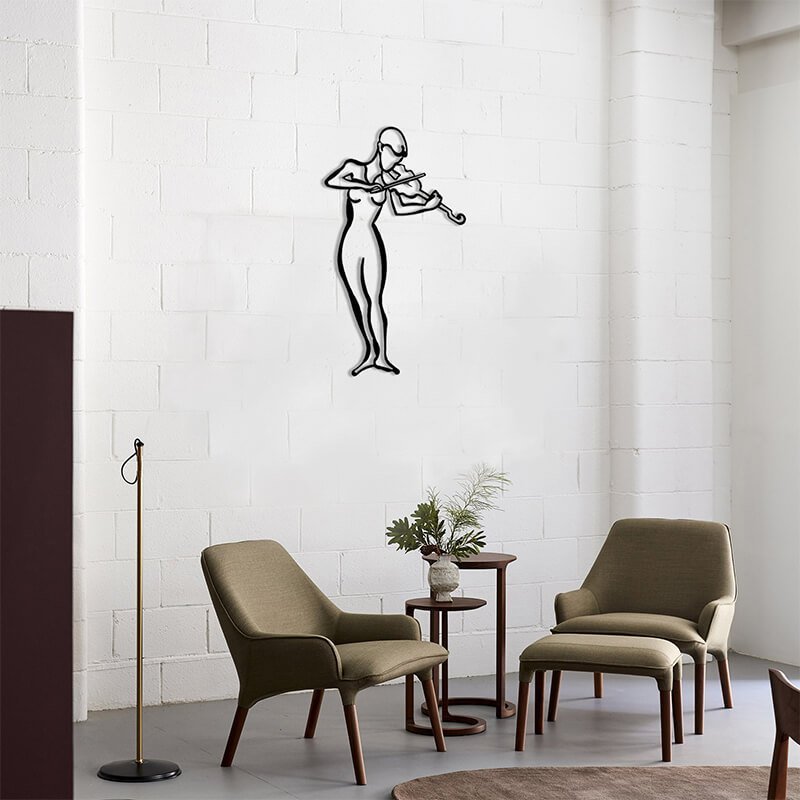 Pirudem Skrzypaczka - metalowa ozdoba ścienna 700 x 410 mm