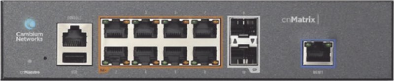 Switch Cambium Networks Cambium Networks cnMatrix EX1010-P Zarządzany L2/L3 Gigabit Ethernet (10/100/1000) Obsługa PoE 1U Czarny