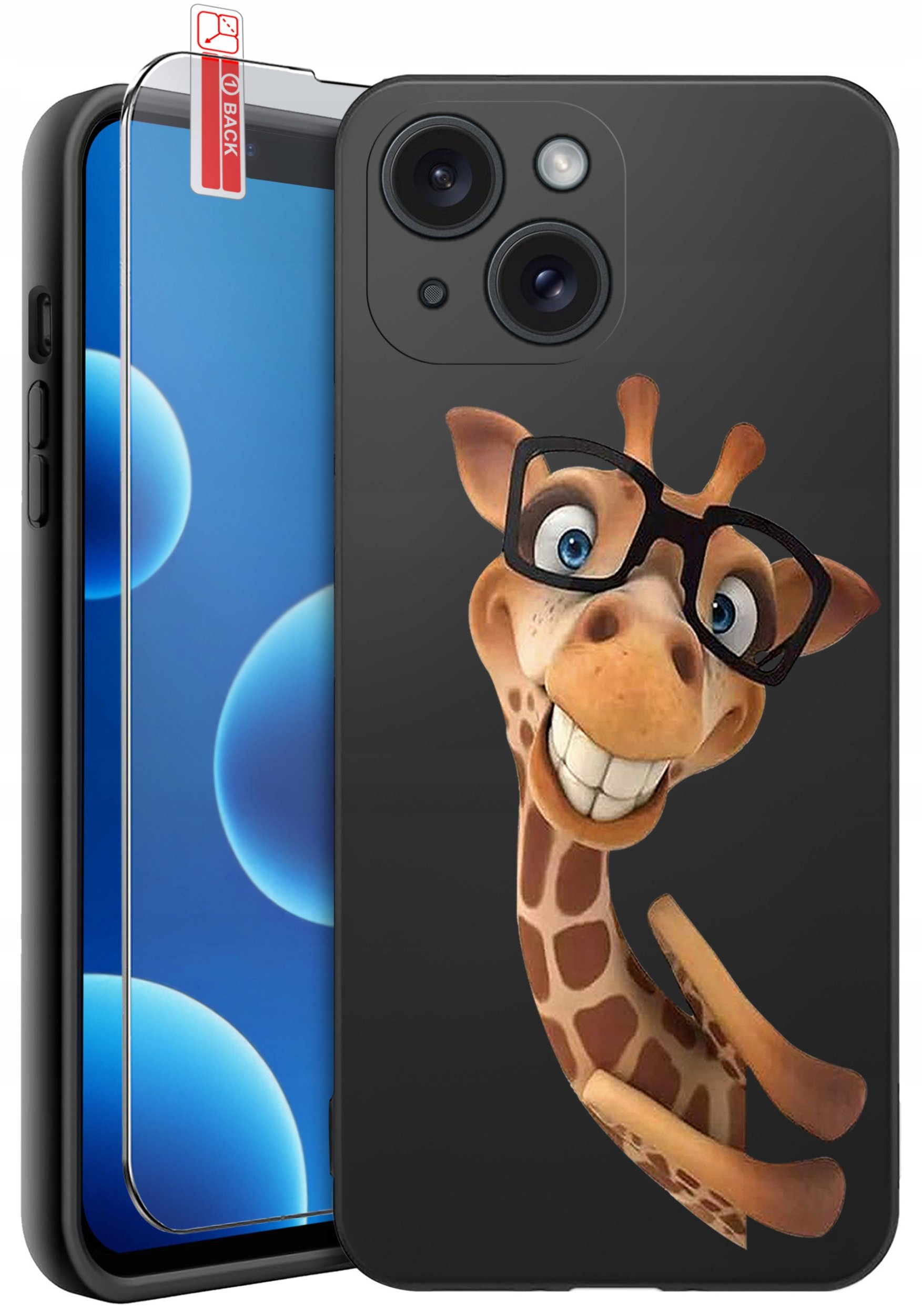 ETUI do iPhone 13 | 14 | WZORY | SILIKONOWE MATT CASE + SZKŁO 9H