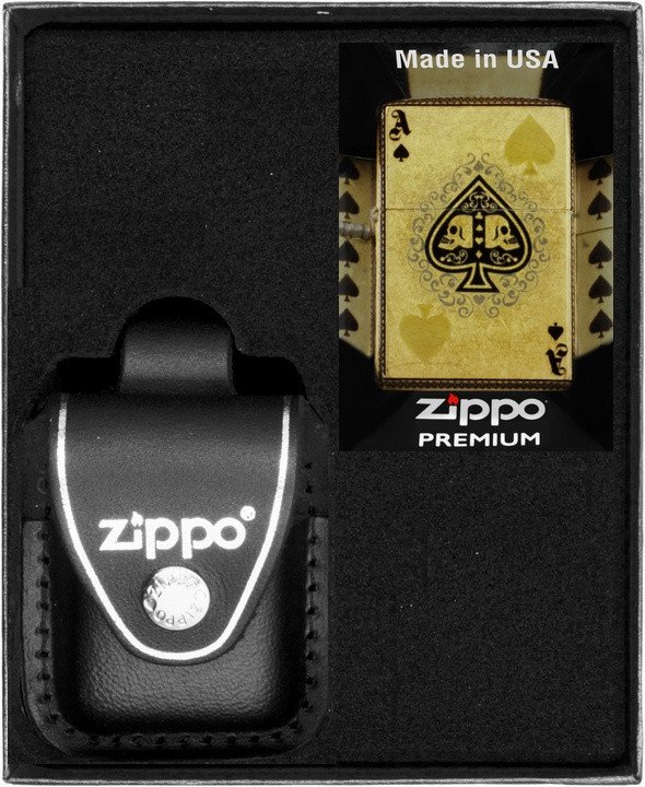 Zestaw ZIPPO Zapalniczka ACE OF SPADES Prezentowy No3