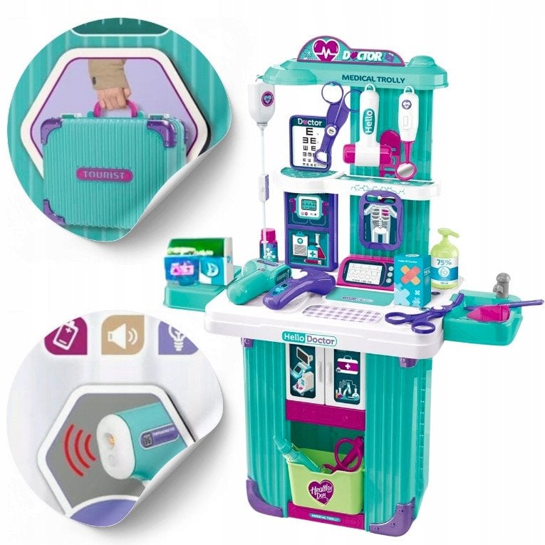 Bounn Zestaw małego lekarza wózek z akcesoriami 2w1