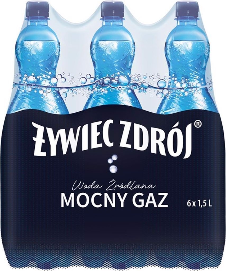 Woda Żywiec Zdrój Mocny Gaz Woda źródlana 1,5 l x 6 sztuk