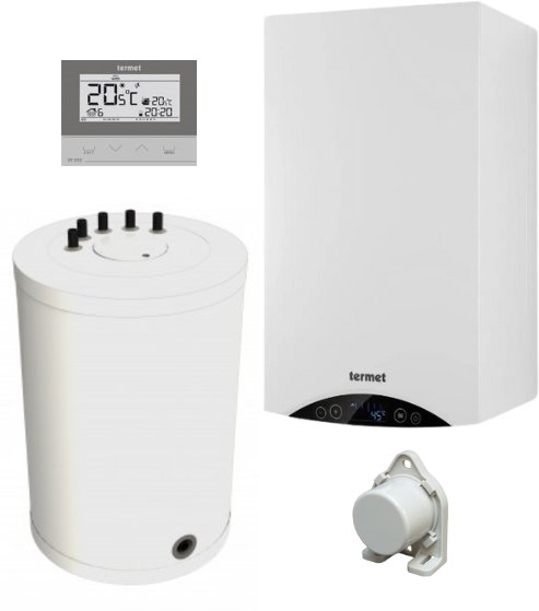 Pakiet kondens. - GOLD PLUS II 20 kW + zasobnik SG PLUS 100L + regulator tygodniowy typ ST-292 v3 + czujnik temperatury zewnętrznejPAKIET 1 SG