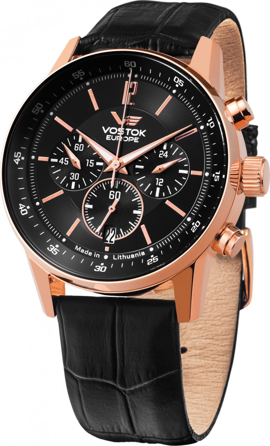 Zegarek Vostok Europe Zegarek męski Vostok Europe VK63-560B689 czarny