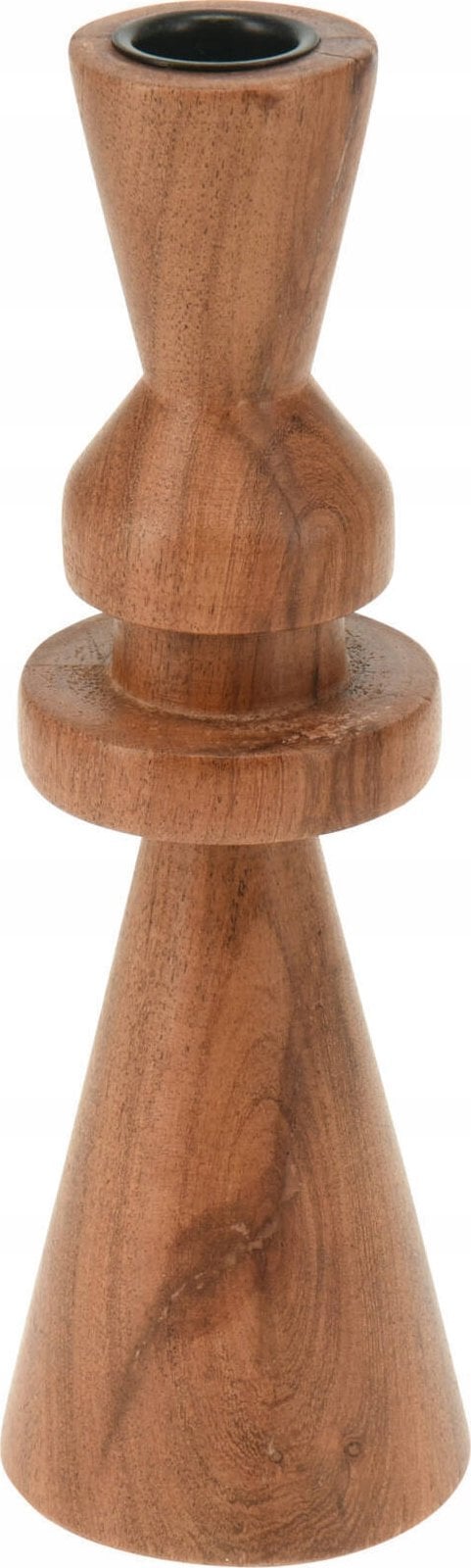 Home Styling Collection Drewniany świecznik, akacja, 22 cm
