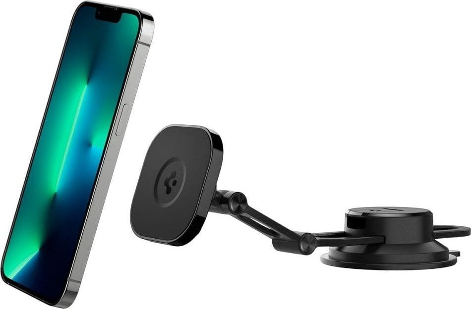 Spigen Uchwyt samochodowy magnetyczny Spigen ITS35-3 OneTap MagSafe Windshield & Dashboard Car Mount Black