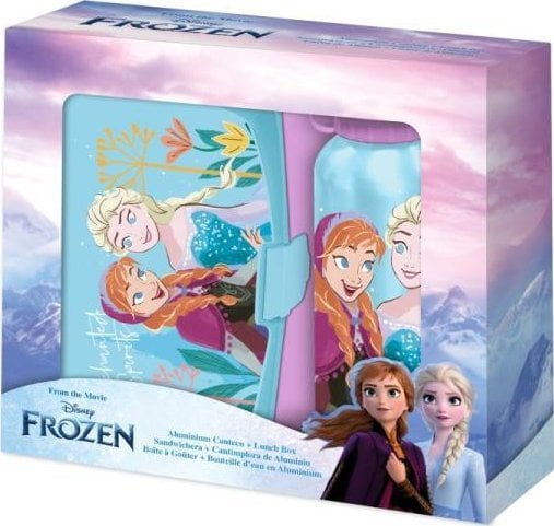 Zestaw Bidon aluminiowy + śniadaniówka Kraina Lodu. Frozen FR50009 Kids Euroswan